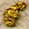 Gold free of quartz matrix. Mined 15 miles NE of Zwedru, Grand Gedhe County, Liberia. Obtained by Simon & Linda Smith 1983