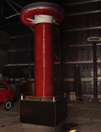 A large Tesla coil