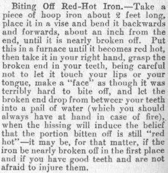 red hot iron searing tooth nerves