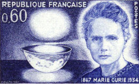 Marie on a stamp